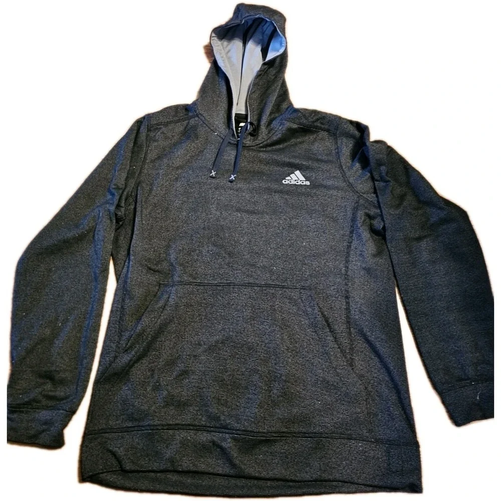 Adidas Climawarm Team Issue Hoodie Sweatshirt Men's Size L Black Drawstring‎
